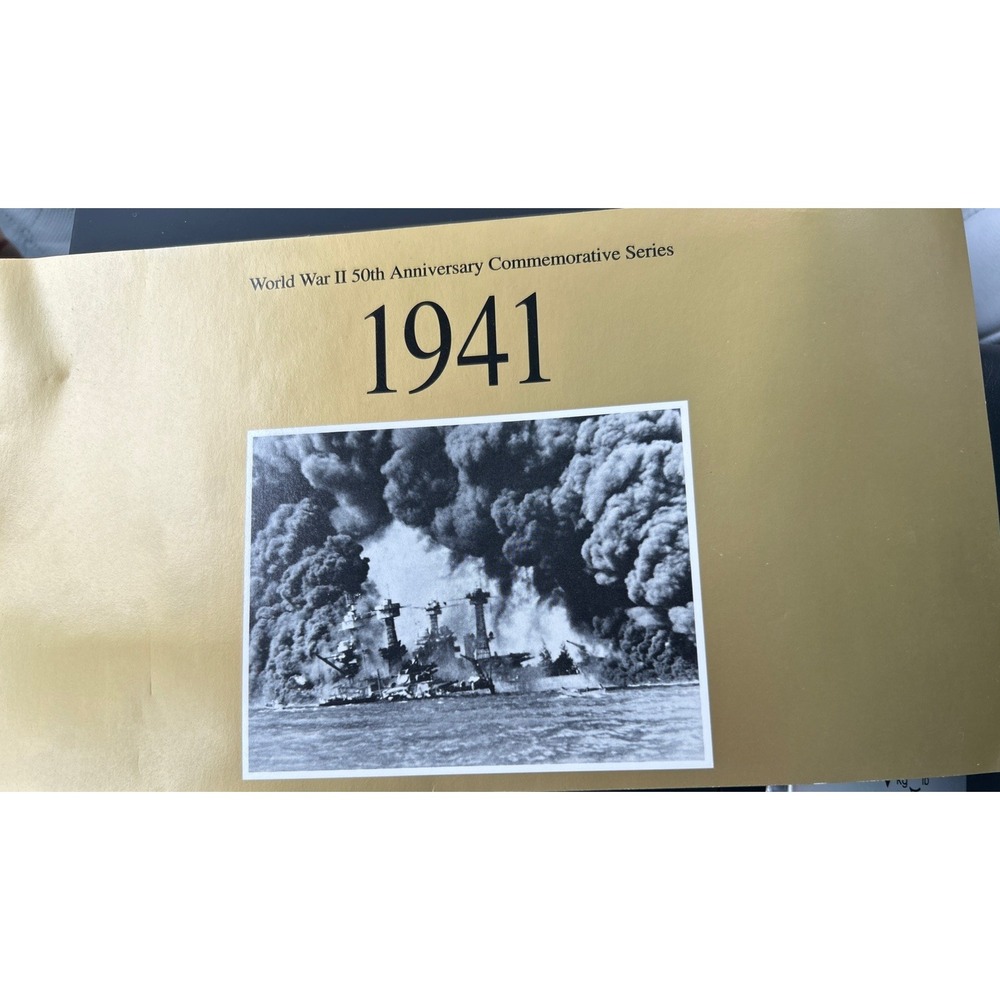 1991 USPS 1941: A World At War Full Sheet of‎ 10 29¢ Stamps  WWII, FDR, Military